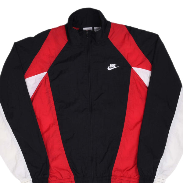 nike jacket black red