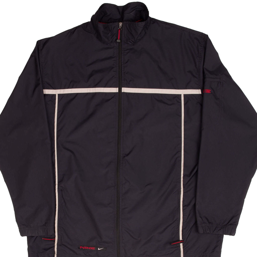Vintage Nike Classic Black Windbreaker Jacket 2000S Size 2XL