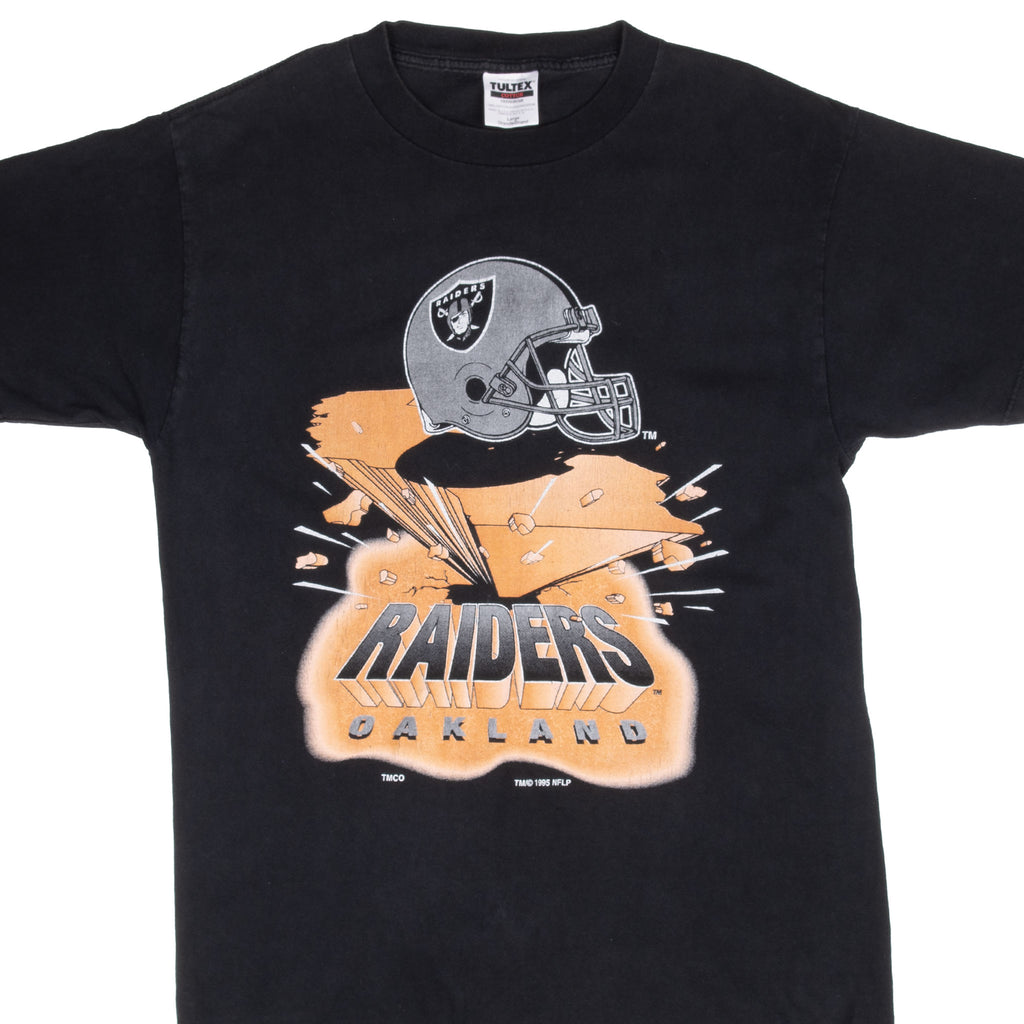 Vintage Nfl Oakland Raiders 1995 Tee Shirt Size Medium Made In Usa