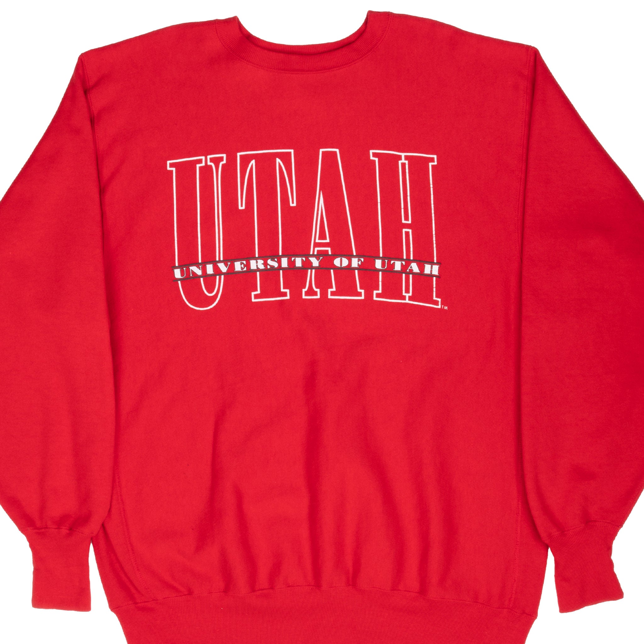 Vintage Reverse Weave Champion University Of Utah Sweatshirt 1990S Size 2XL Made In Usa