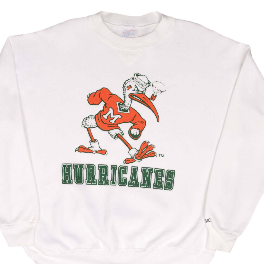 Vintage Ncaa Miami Hurricanes Sweatshirt 1990S Size XL Made In USA