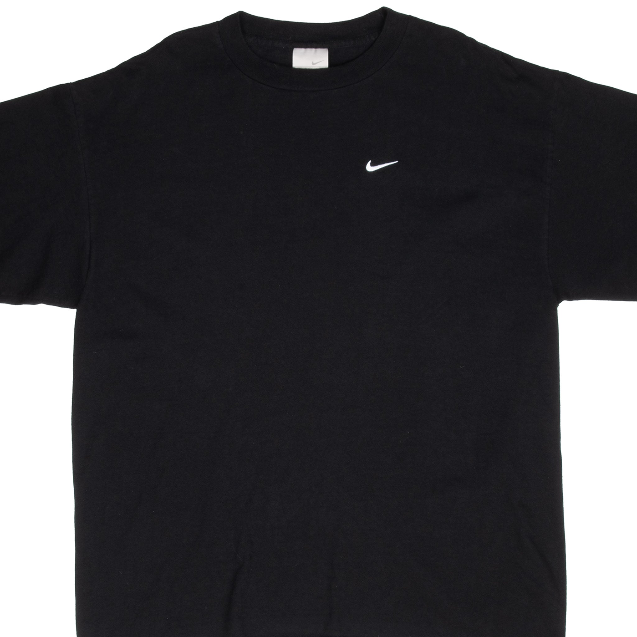 VINTAGE NIKE CLASSIC SWOOSH BLACK TEE SHIRT 2000S SIZE XL
