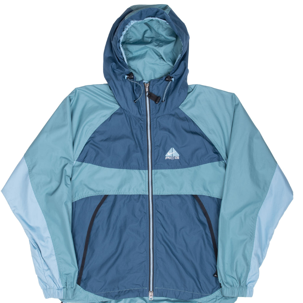 Vintage Nike Acg Blue Windbreaker Jacket 1990S Size Small