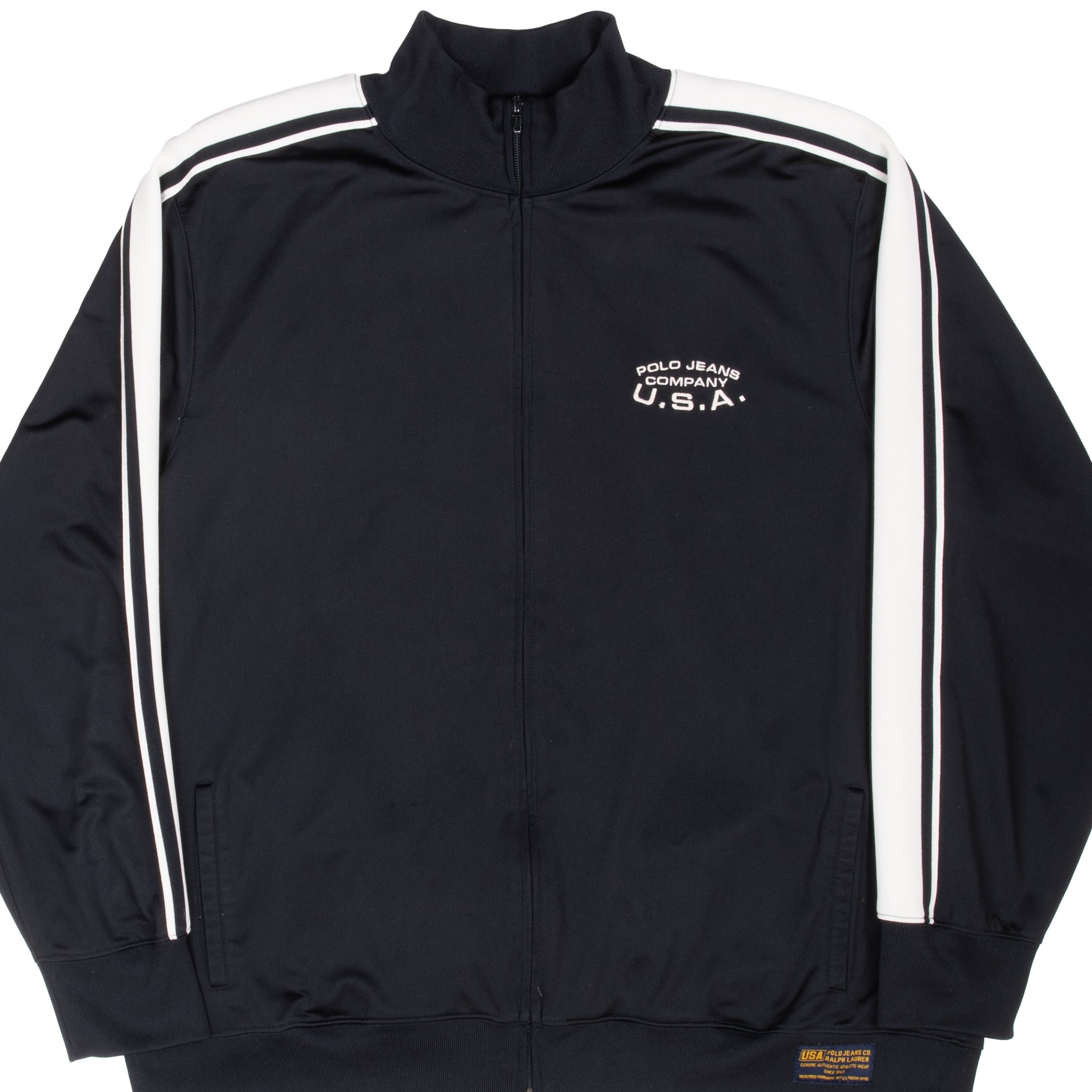 Vintage Ralph Lauren Polo Jeans Track Suit Jacket 1990S Size XL Made In Usa