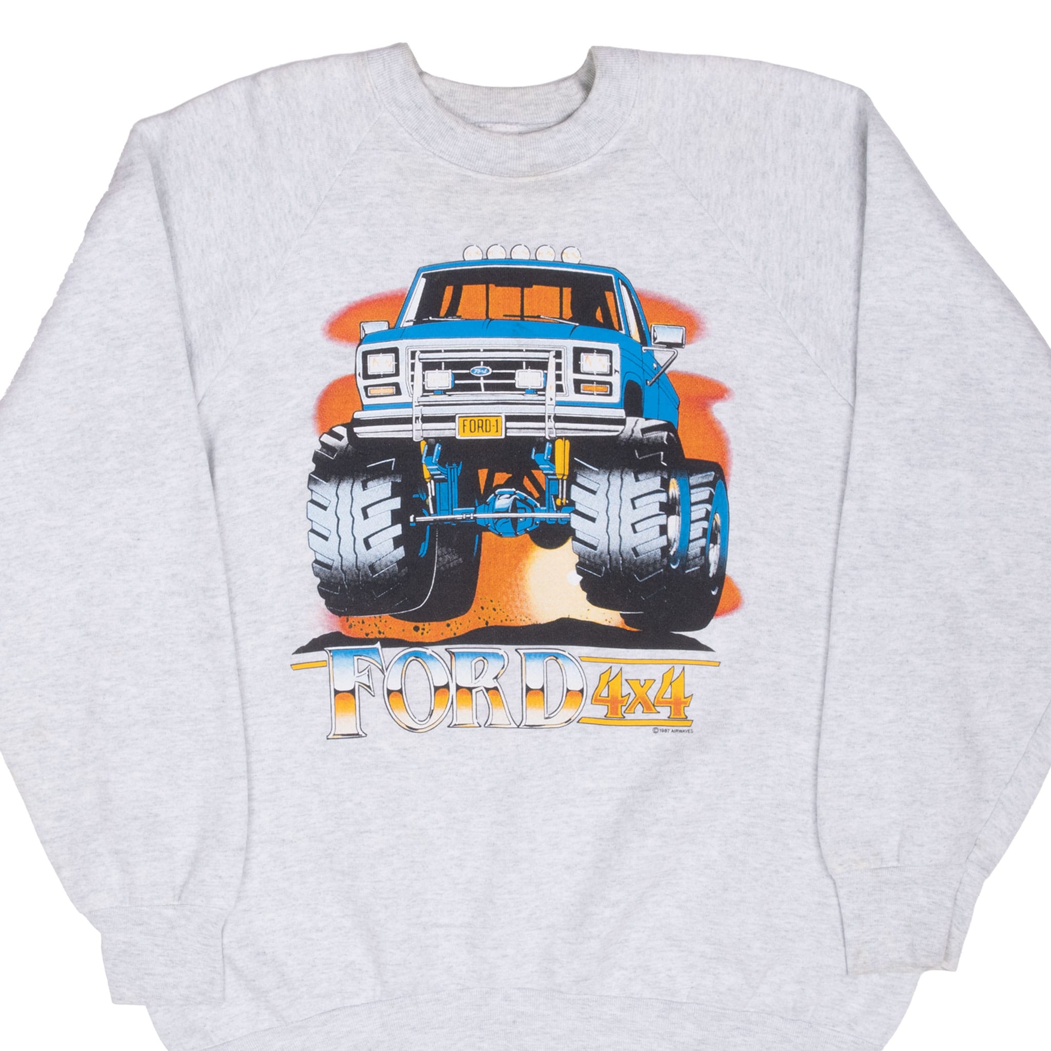VINTAGE FORD 4X4 MONSTER TRUCK SWEATSHIRT 1987 SIZE XL MADE IN USA