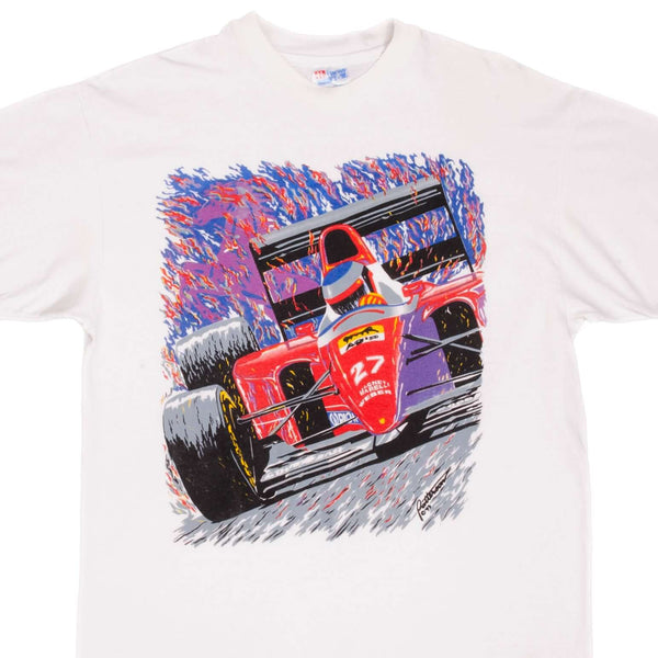 Vintage Racing F1 1993 World Championship Tee Shirt Size Large Made In USA With  Single Stitch Sleeves