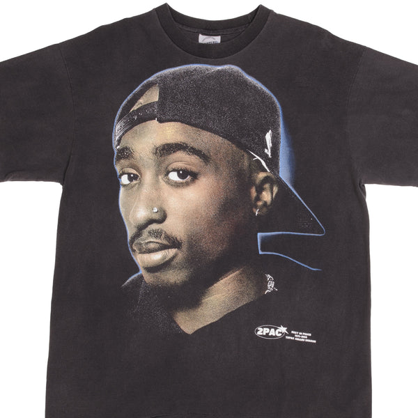 2Pac Tupac I Wonder If Heaven Got A Ghetto Bootleg Rap Tee Shirt Size XL 
