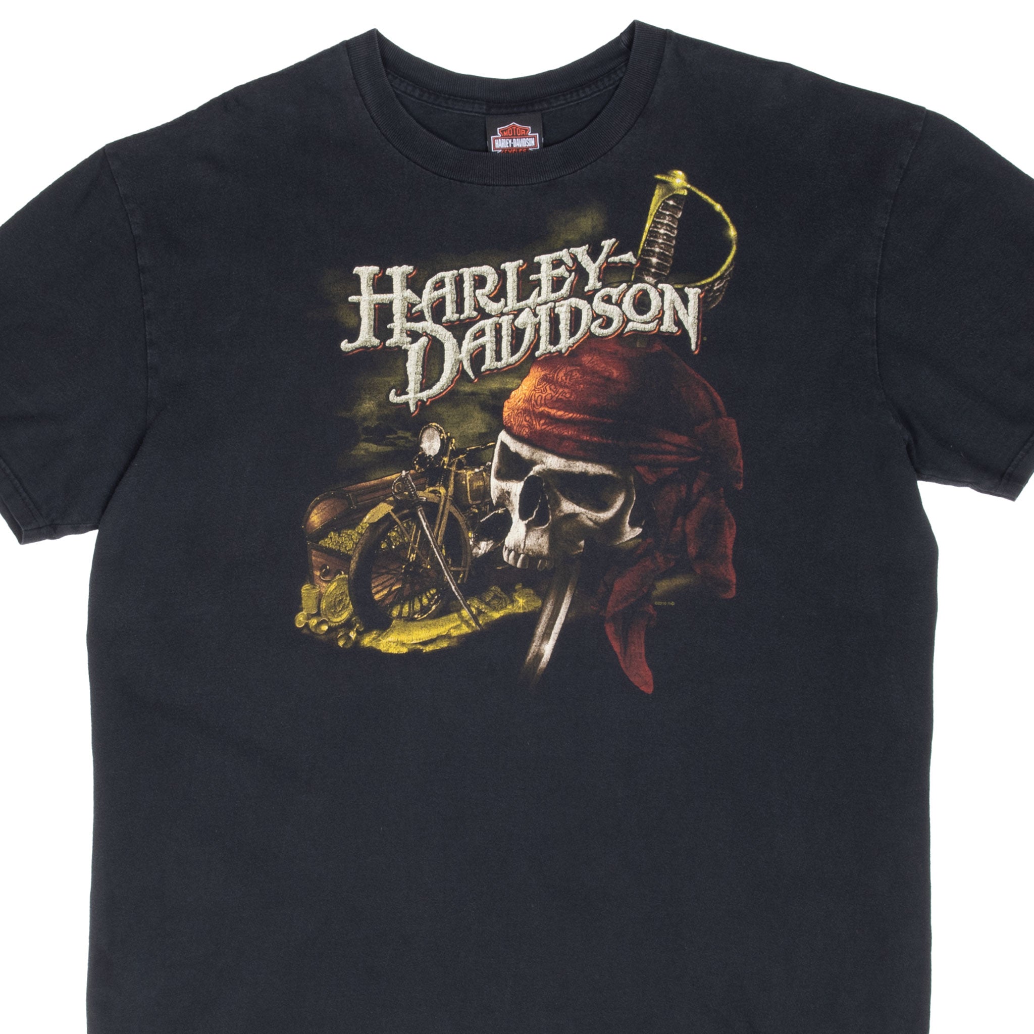 Vintage Harley Davidson Pirate Twin Cities Tee Shirt Size XL