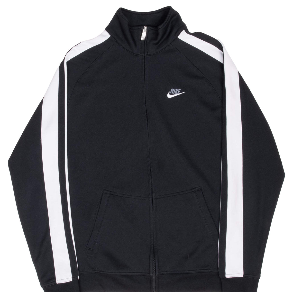 VINTAGE NIKE CLASSIC BLACK TRACK JACKET 2000S XL