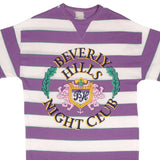 Vintage Beverly Hills Night Club Tee Shirt 1980S Size Large Made In USA With Single Stitch Sleeves