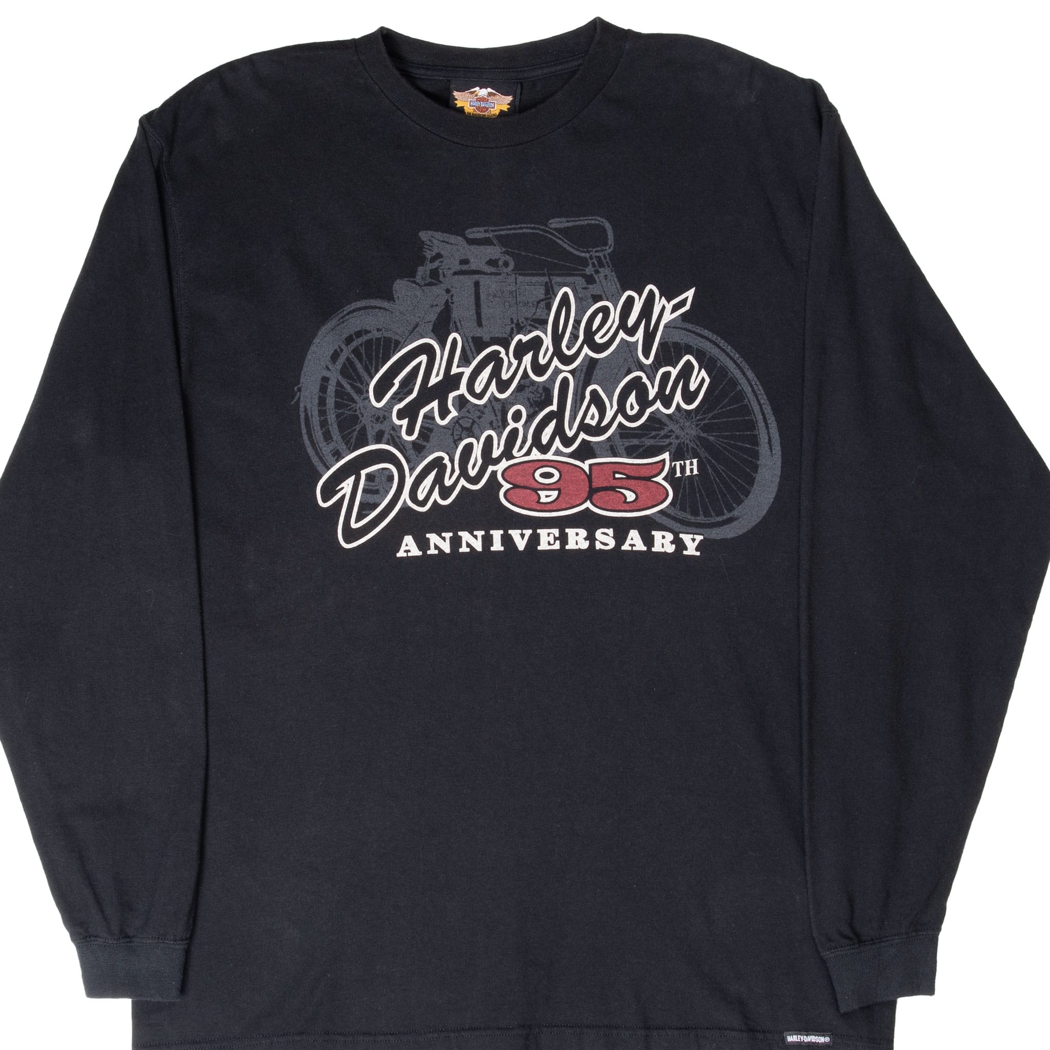 VINTAGE HARLEY DAVIDSON 95TH ANNIVERSARY LONG SLEEVE TEE SHIRT 1998 MEDIUM