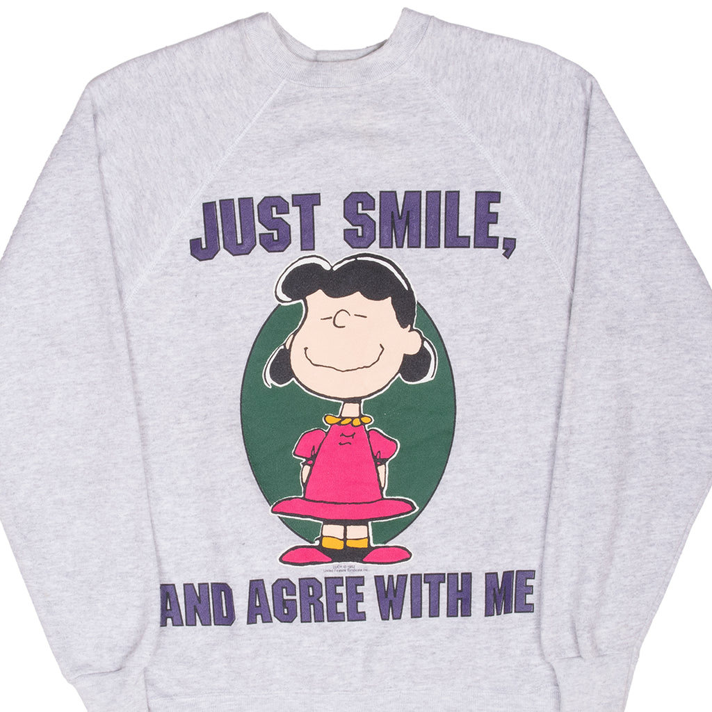 Vintage Snoopy Lucy Van Pelt Sweatshirt 1990S Size Medium Made In Usa
