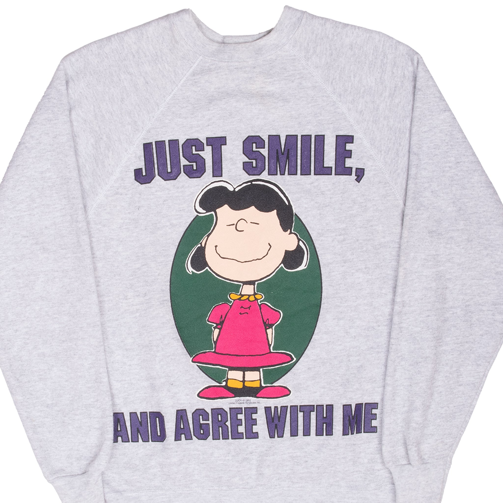 Vintage Snoopy Lucy Van Pelt Sweatshirt 1990S Size Medium Made In Usa