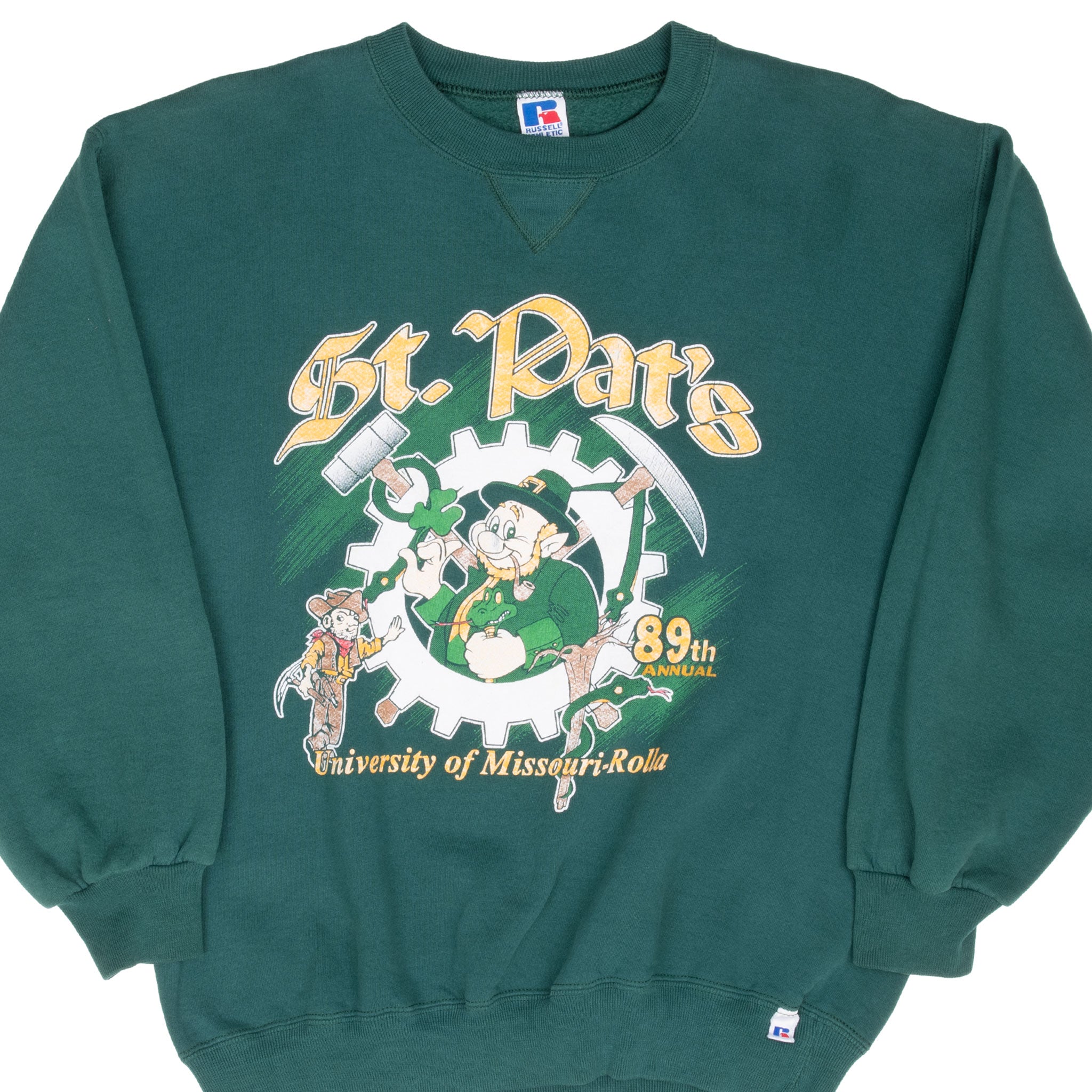 Vintage University Of Missouri Rolla St Patricks 89th Annual Russell Sweatshirt 1990S Large Made In Usa