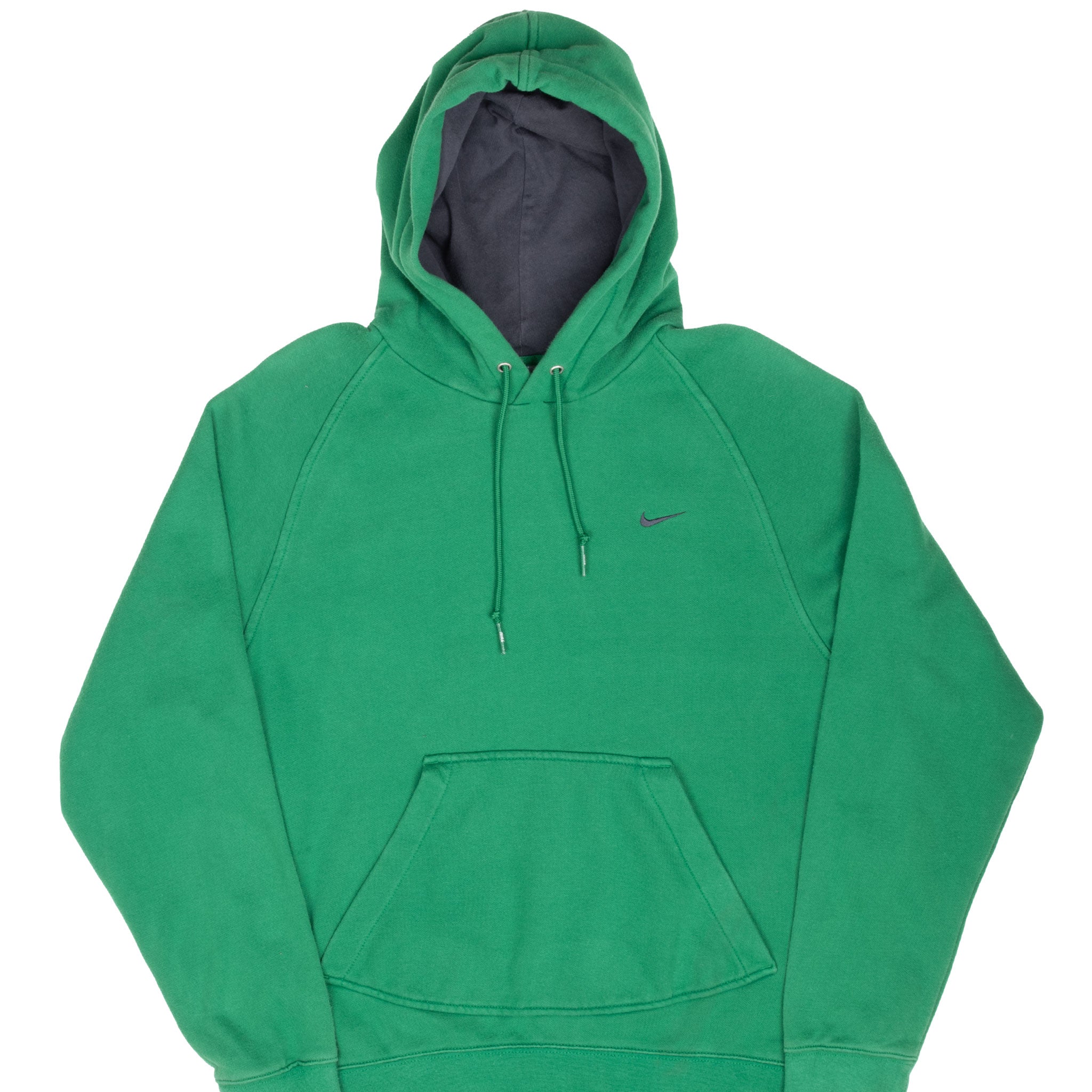 Vintage Nike Classic Swoosh Green Hoodie Sweatshirt 2000S Size Large