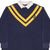 Vintage Ralph Lauren Blue & Yellow Striped Rugby Polo Shirt 1990S Size 3XL Big