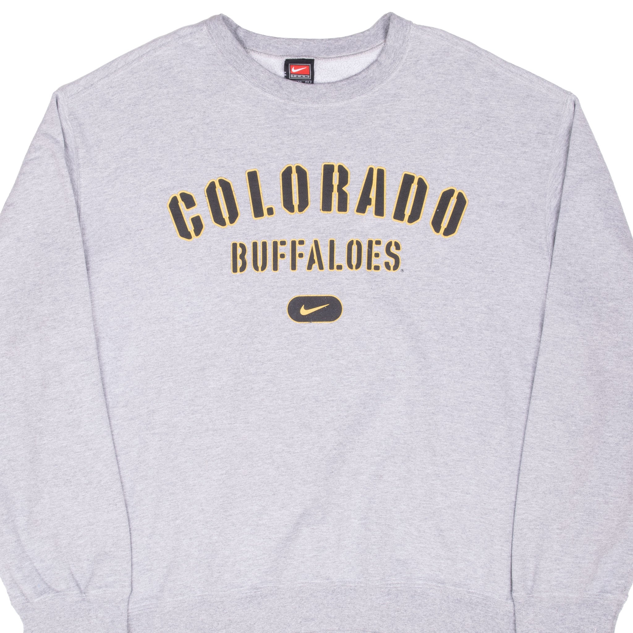 Vintage Nike NCAA Colorado Golden Buffaloes Grey Sweatshirt 1990S Size XL Made In USA