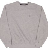 Vintage Nike Classic Swoosh Gray Crewneck Sweatshirt 2000S Size Large
