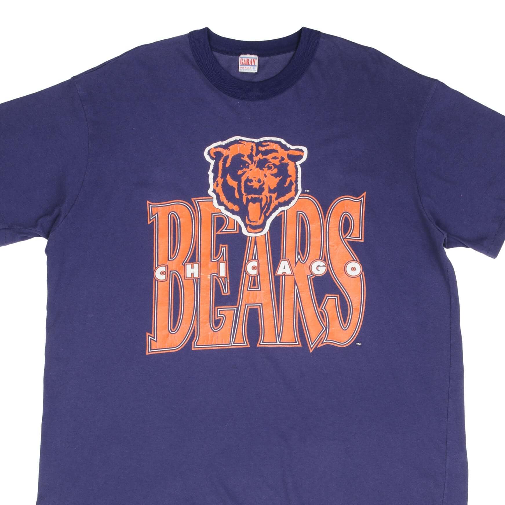 Vintage Nfl Chicago Bears 1990S Tee Shirt Size 2Xl Made In Usa With Single Stitch Sleeves