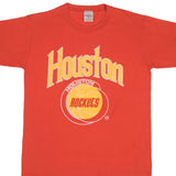 Vintage NBA Houston Rockets 1980s Tee Shirt Size Medium Made In USA With Single Stitch Sleeves