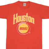 Vintage NBA Houston Rockets 1980s Tee Shirt Size Medium Made In USA With Single Stitch Sleeves