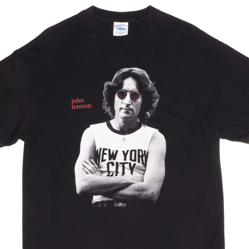 Vintage John Lennon Imagine T Shirt Black Size L Good Condition
