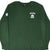 Front of green Ralph Lauren Polo Jeans long-sleeve T-shirt with white chest and sleeve graphics