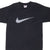 Vintage Nike Big Swoosh Black Tee Shirt 1990S Large Made In Usa