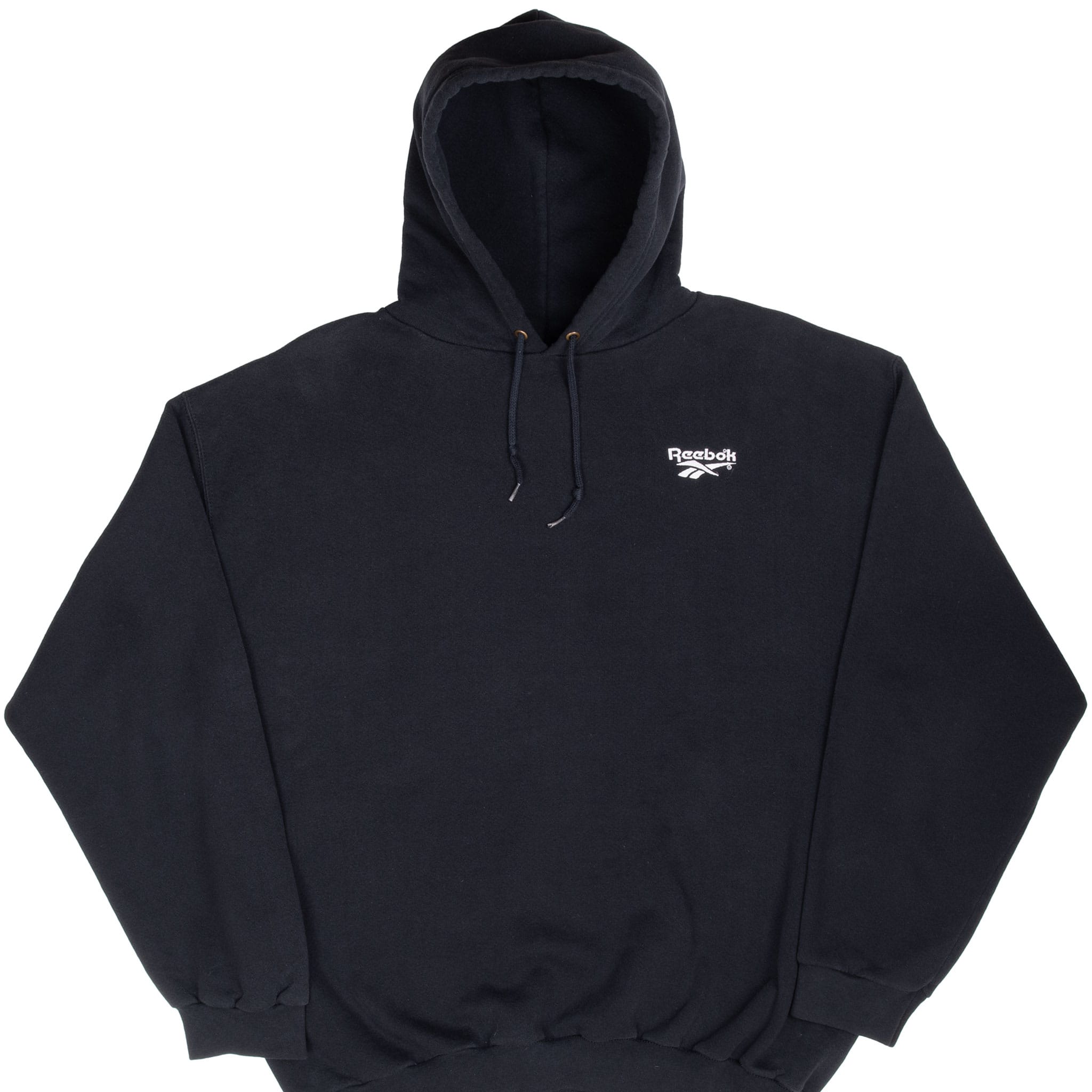VINTAGE REEBOK BLACK HOODIE SWEATSHIRT 1990S SIZE XL MADE IN USA