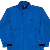 Vintage Nike Classic Swoosh Blue Windbreaker Jacket 1990S Size Medium