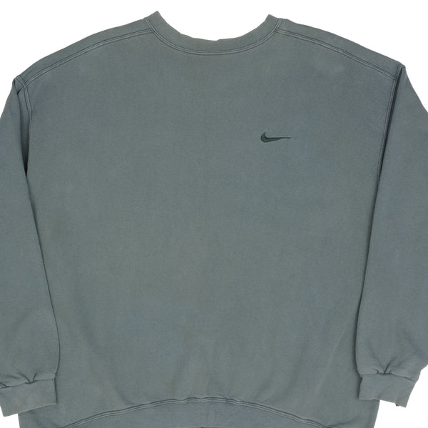 Vintage Nike Classic Swoosh Pine Green Sweatshirt 1990S Size 2XL