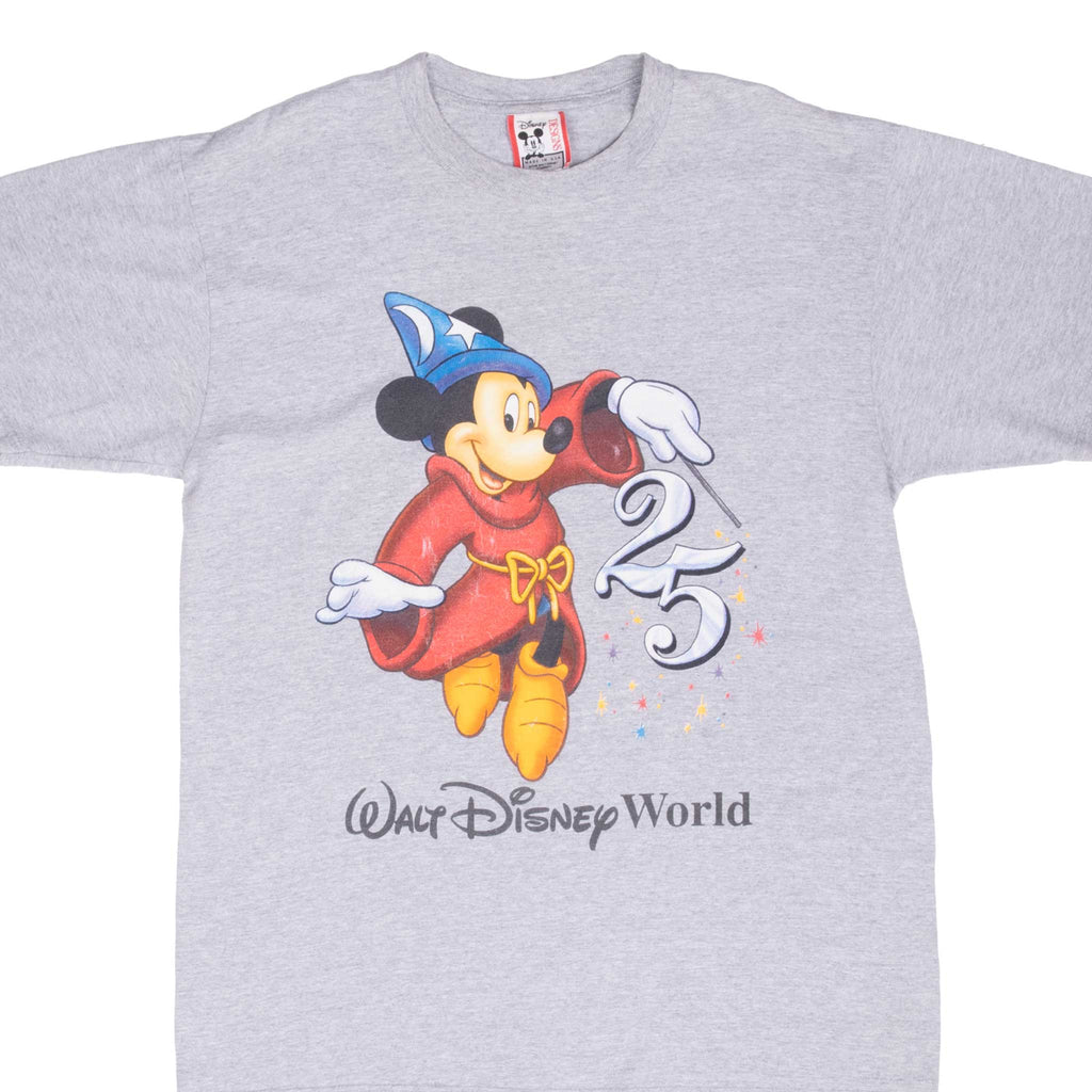 Vintage Walt Disney World Mickey Mouse 25Th Anniversary Tee Shirt 1990S Size Large Made In Usa