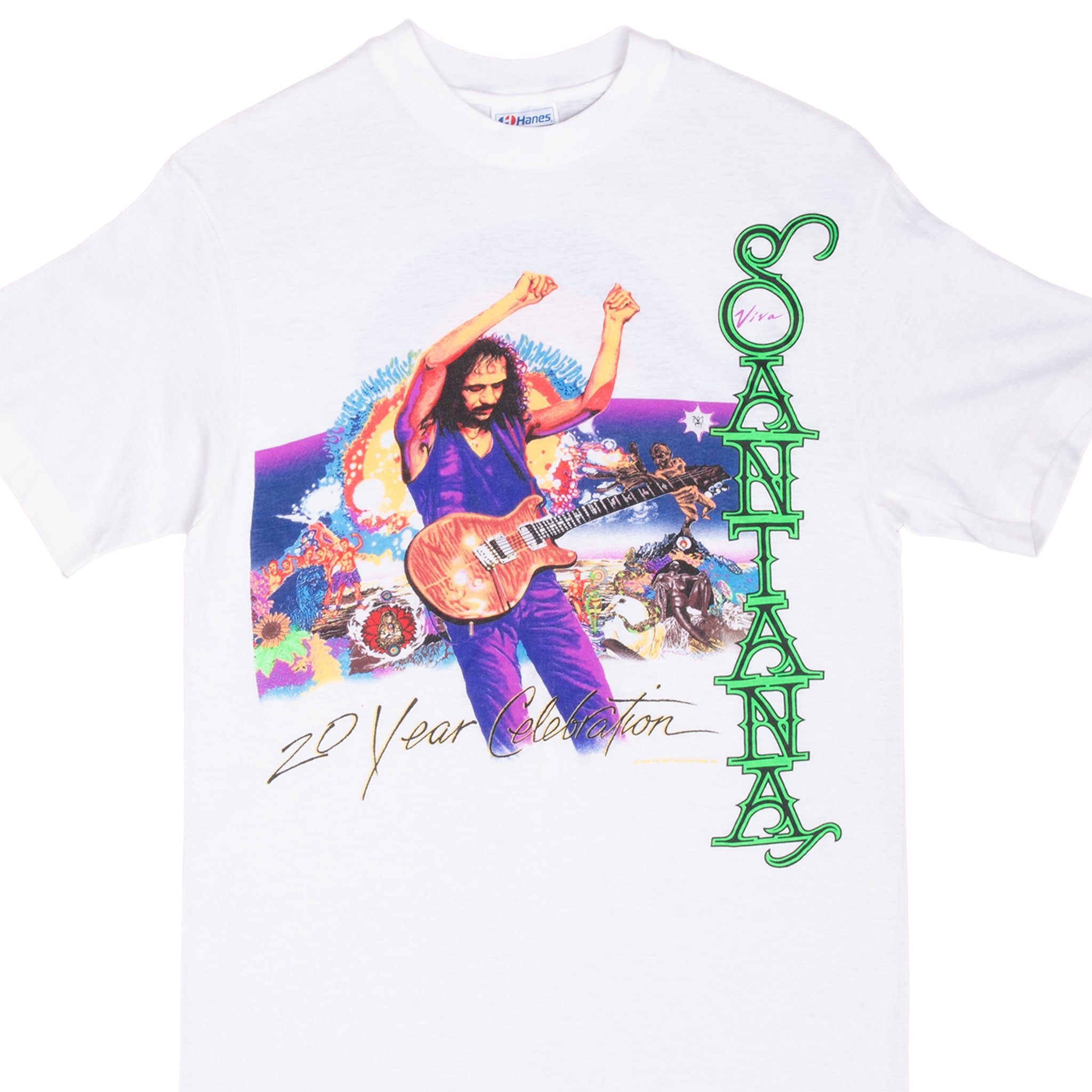 Vintage Viva Santana 20 Year Celebration 1988 Tee Shirt Size Small Made In Usa
