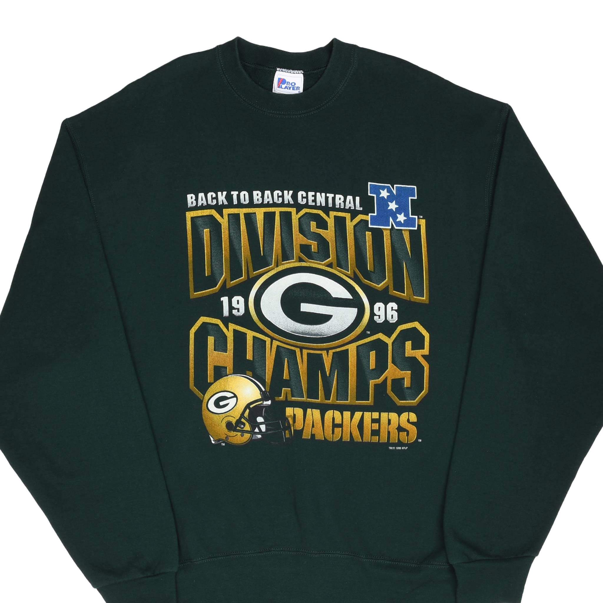 Vintage Nfl Green Bay Packers Nfc Champions 1996 Sweatshirt Size XL Made In Usa