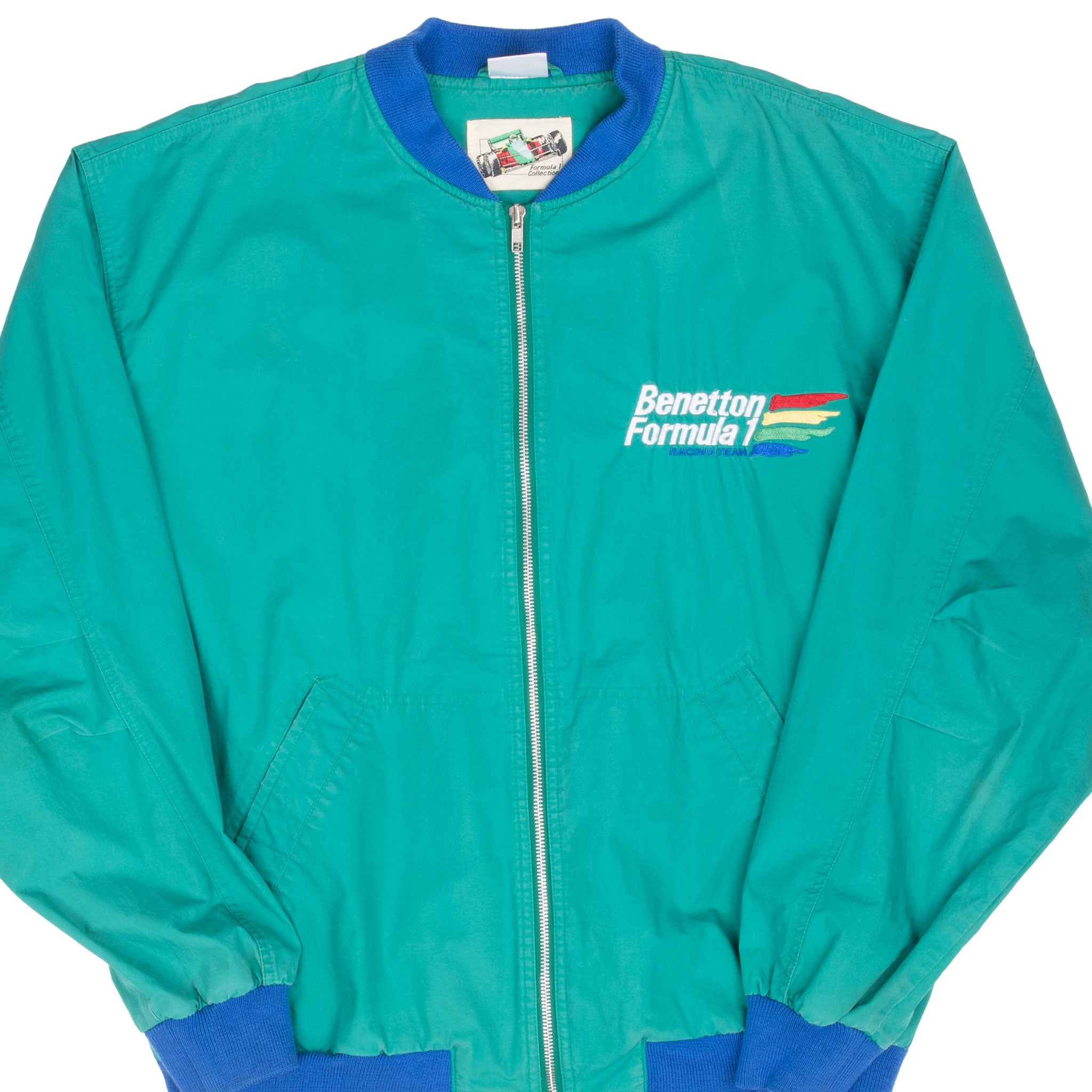 VINTAGE BENETTON FORMULA ONE RACING TEAM BOMBER JACKET 1990S XL