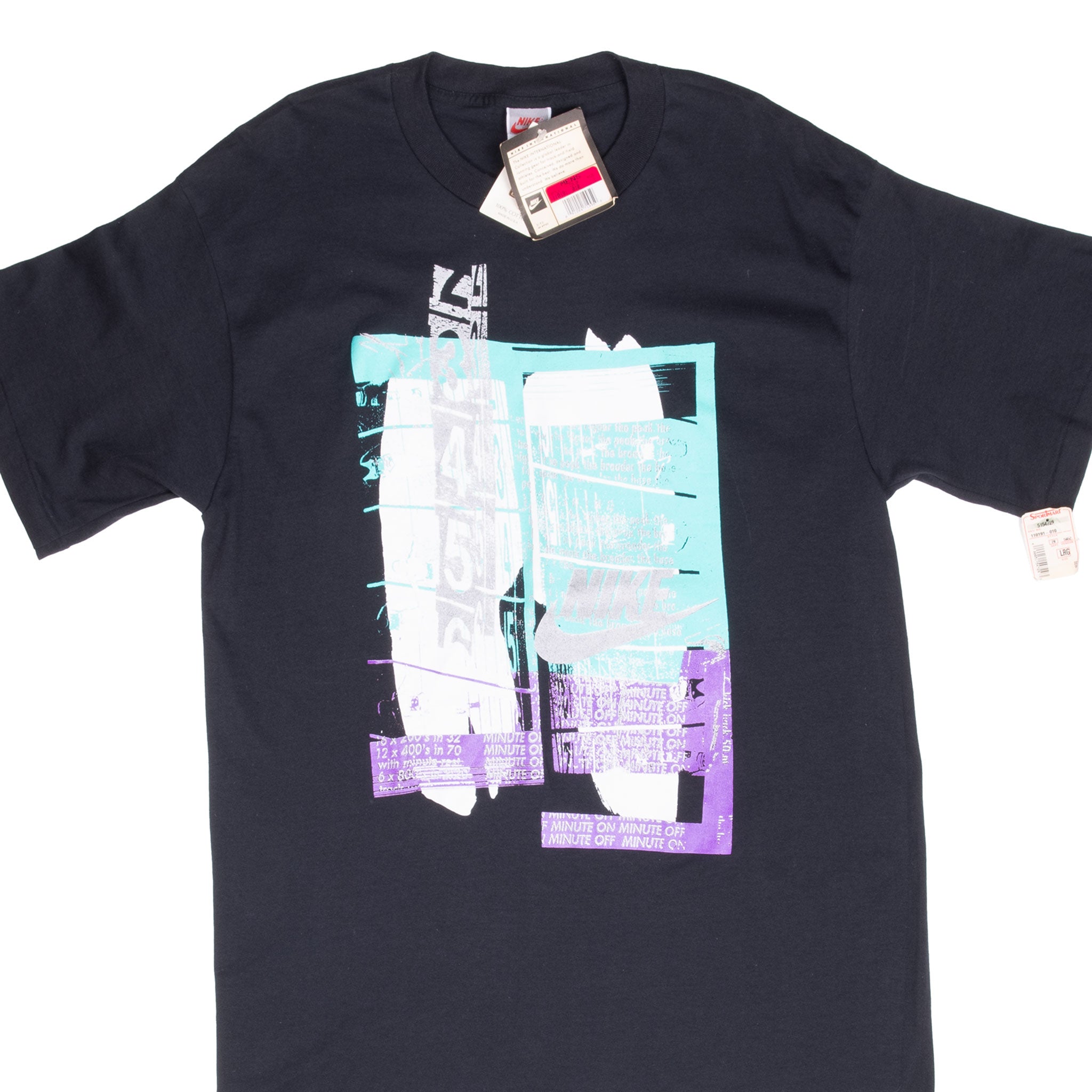 Vintage Nike International Early 1990S Tee Shirt Size Medium Made In Usa With Single Stitch Sleeves Deadstock With Tags