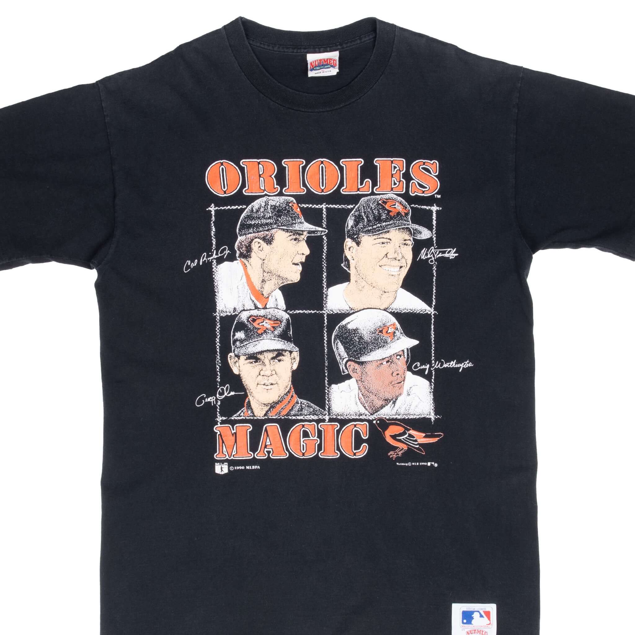 Vintage Mlb Baltimore Orioles 1990 Tee Shirt Size Large Made In Usa