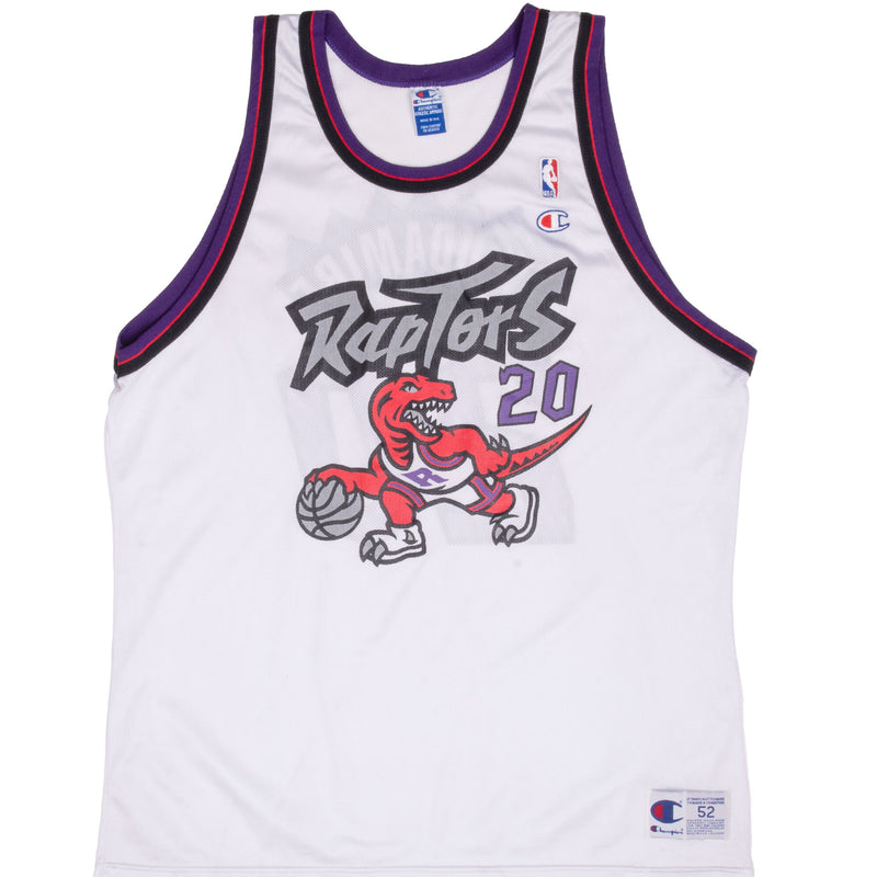 Vintage Nba Toronto Raptors Stoudamire #20 Champion Jersey 1990S Size 52 Made In USA