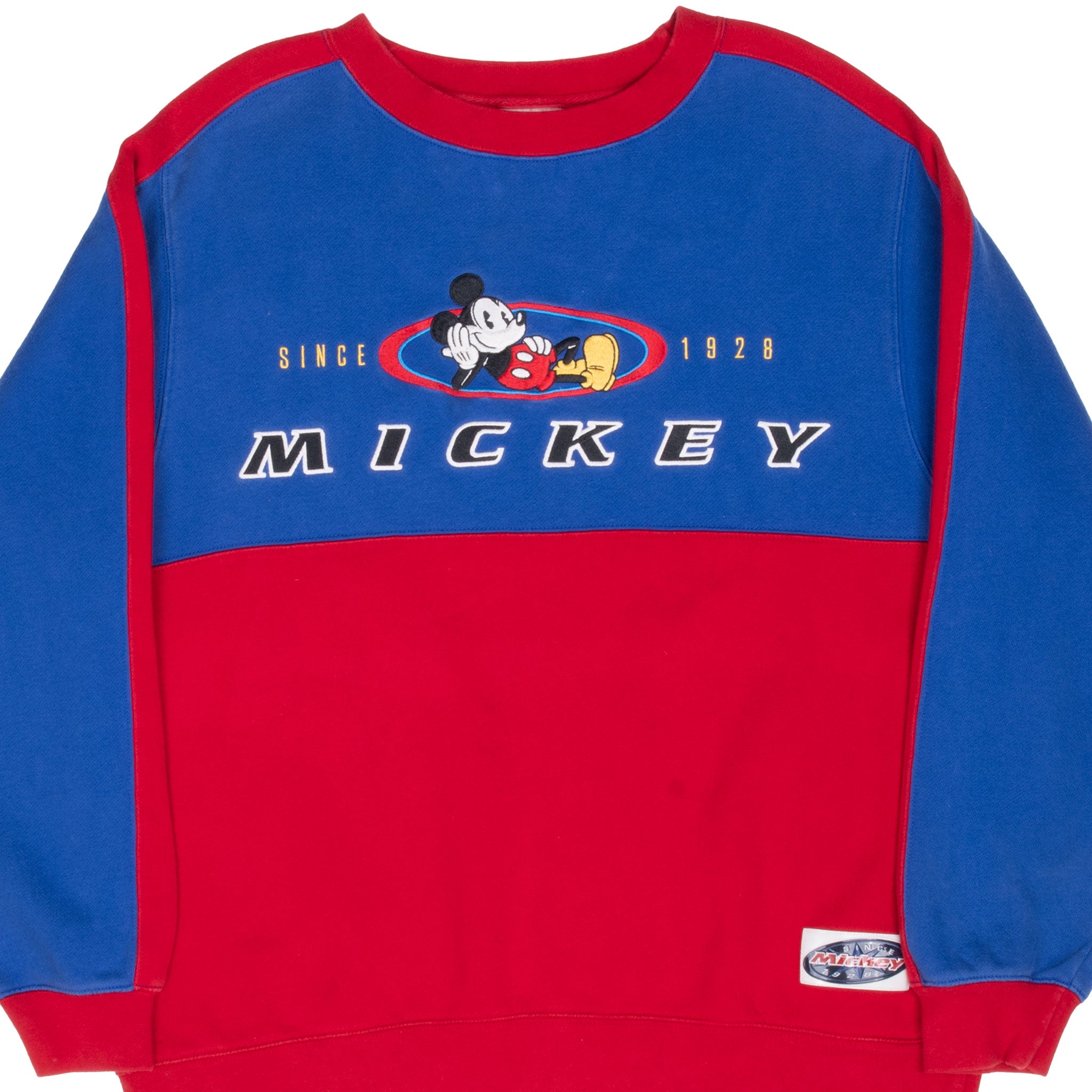 Vintage Disney Mickey Mouse Embroidered Sweatshirt 1990S Size Medium