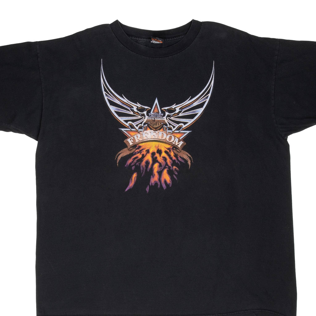 Vintage Harley Davidson Eagle Dragon Tee Shirt 2000 Size 2XL Made In Usa