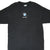 Front of black BMW Motorcycles T-shirt with small blue and white chest logo