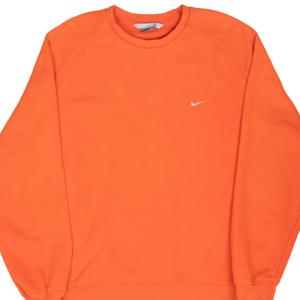 Vintage Nike Classic Swoosh Orange Sweatshirt 2000S Size XL