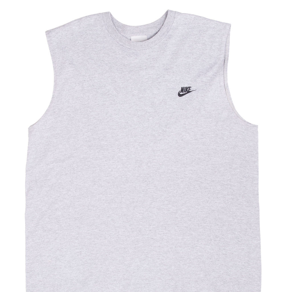Vintage Nike Classic Swoosh Grey Tank Top Tee Shirt 2000S Size Xl