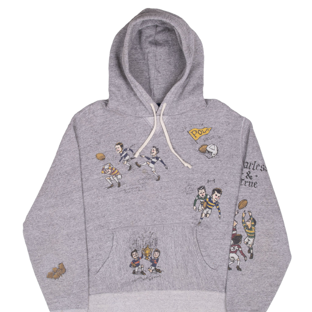 VINTAGE RALPH LAUREN RUGBY HOODIE SWEATSHIRT LARGE