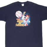 Vintage Disney Mickey Mouse King Of Swing Baseball 2000S Tee Shirt Size 2XL
