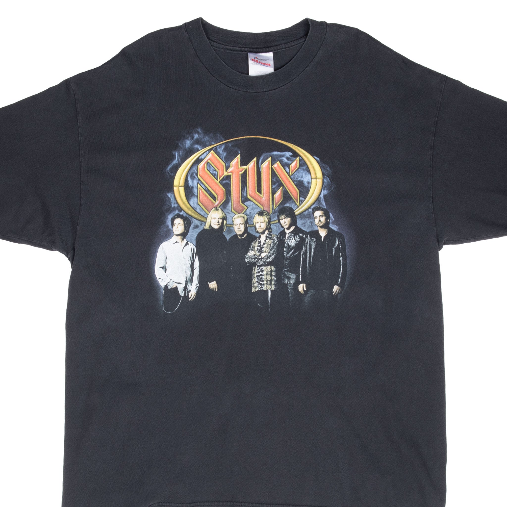 Vintage Styx Tour 2001 Black Tee Shirt Size XL