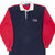 Vintage Nautica Red and Blue Rugby Polo Shirt 1990S Size Medium