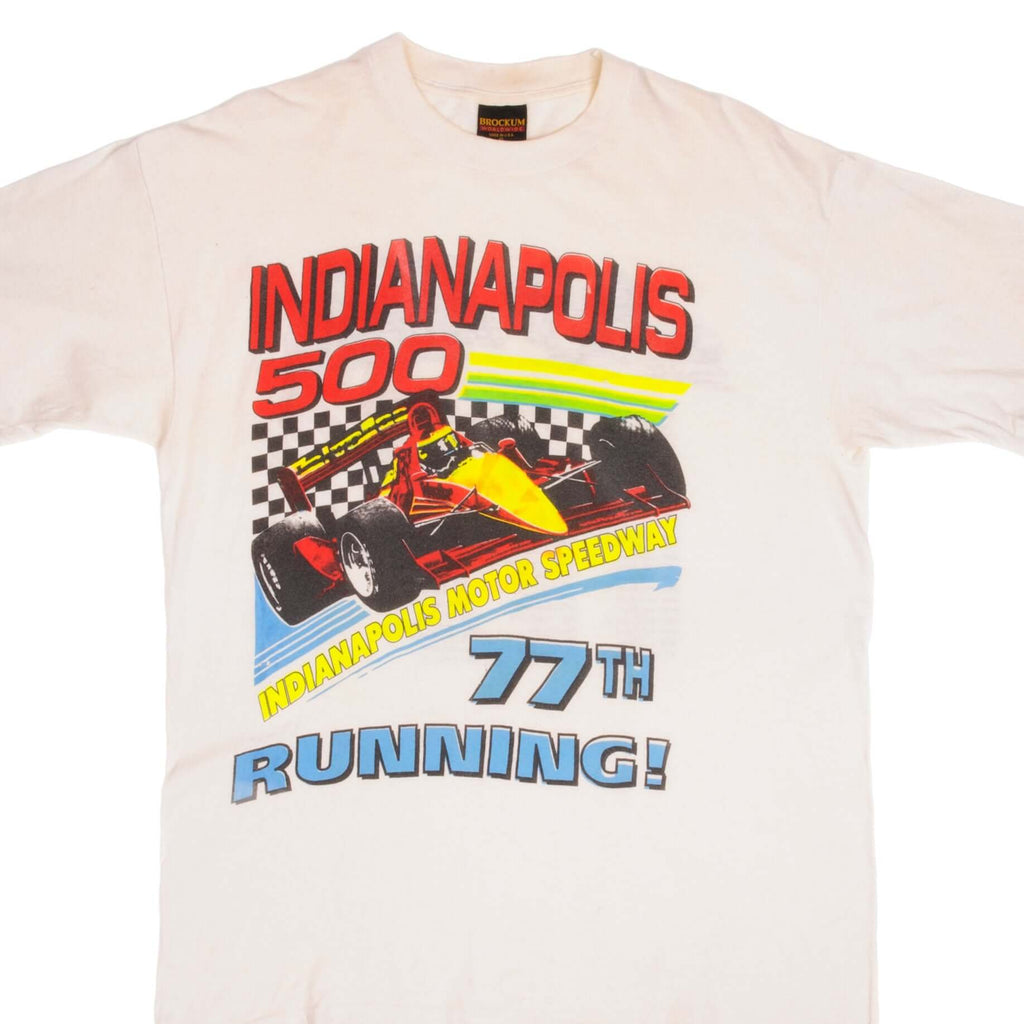 Vintage Indy Car Racing Indianapolis 500 1992 Formula 1 Tee Shirt Size XL Made In USA With Single Stitch Sleeves