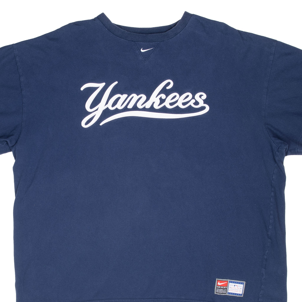 Vintage Nike Mlb New York Yankees Center Swoosh Tee Shirt 1990S Size 2XL