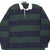 Vintage Polo Ralph Lauren Blue Green Striped Rugby Polo Shirt 1990S Size Large